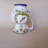 Angoulême earthenware pitcher "Le Renoleau" Moustiers decor