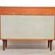 Czech blue blanket storage chest 1970