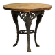 Cast iron garden table with pine top