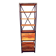 Industrial shelf made of solid exotic mango wood with riveted metal.