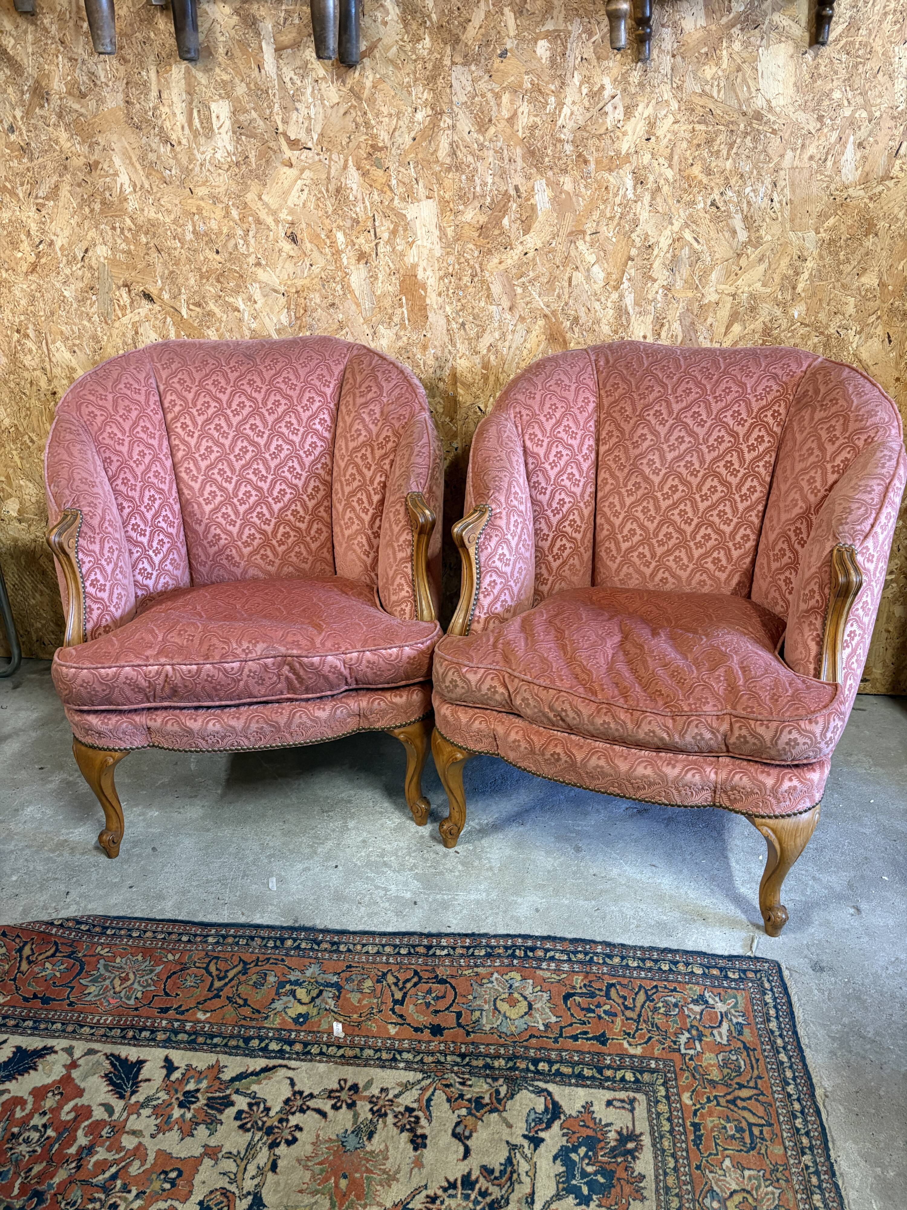 Lot de deux bergères