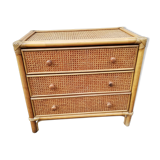 Vintage rattan chest of drawers and canning