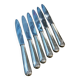 6 large silver metal knives