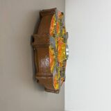 Cubic ceramic 31cm colorful "pop art" fat lava wall light element, germany, 1970