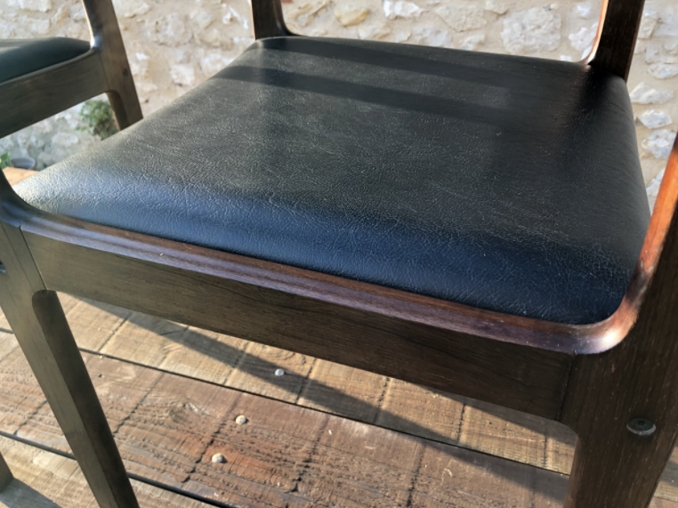 Pair of Scandinavian rosewood armchairs by SAX circa 60