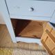 Handcrafted blue chest of drawers.