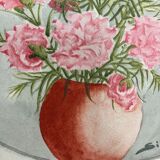 Watercolor with vintage carnations