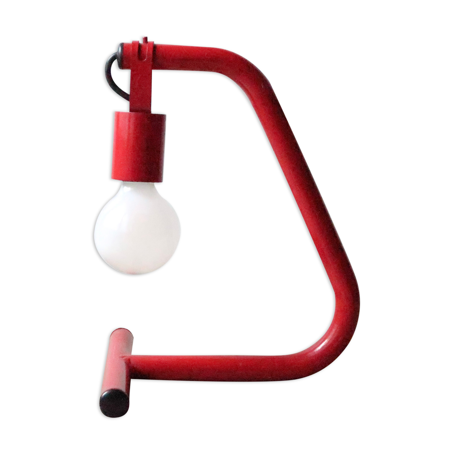 Red tubular lamp, 80s