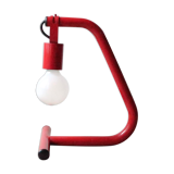 Red tubular lamp, 80s