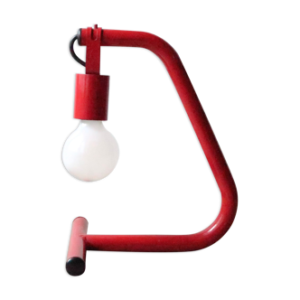 Lampe tubulaire rouge, années 80