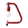 Red tubular lamp, 80s