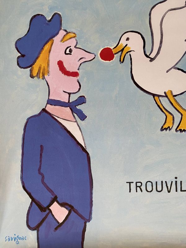 Affiche originale ''Trouville Festival du nouveau rire'' 46x61cm 90's