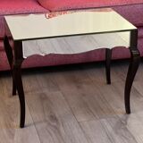 Mirror and wood side table