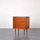 Commode danoise en teck du milieu du siècle de Domino Mobler, années 1960.