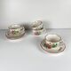 Set of 4 coffee cups with saucers model Réverbère by KG Lunéville