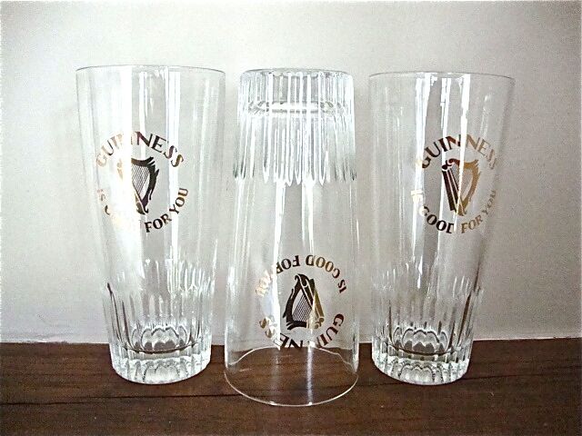 6 old beer glasses from the 80s