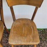 Series of 6 vintage old restaurant bistro chairs - 1950s