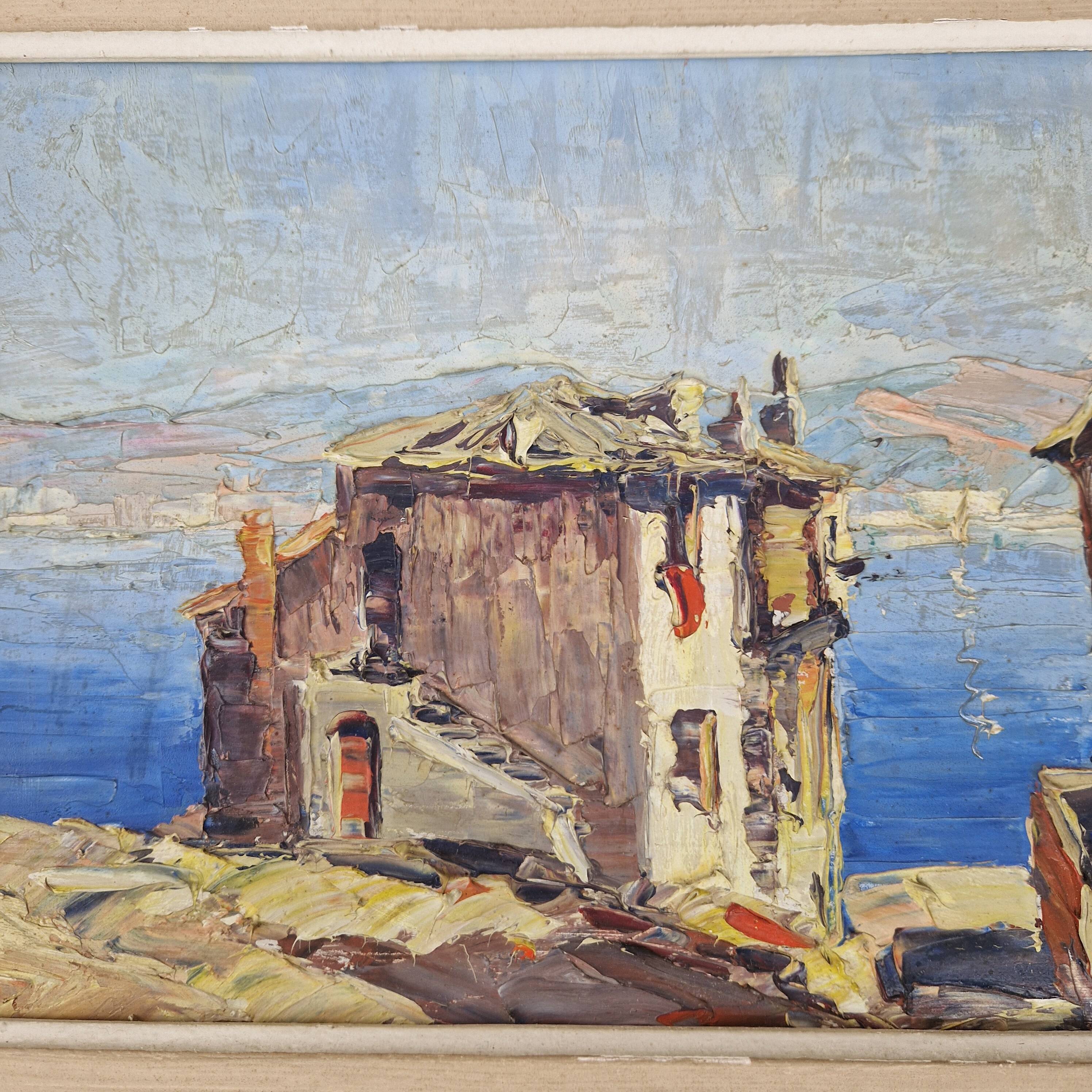 Oil on panel by Gerard Cardella known as ZAROU, painting signed by the artist.