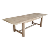 Farm table 3m solid oak with 2 extensions