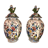 Pair of Delf covered potiches