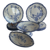 Élégant ensemble ancien en faïence fine de Creil &