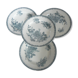 Lot of 4 plates flat land of iron, model Margot