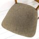 Paire de chaises vintage bois dossier barreaux, assise tissu, style 60s