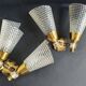 Pair of double light wall sconces from the 1960s.