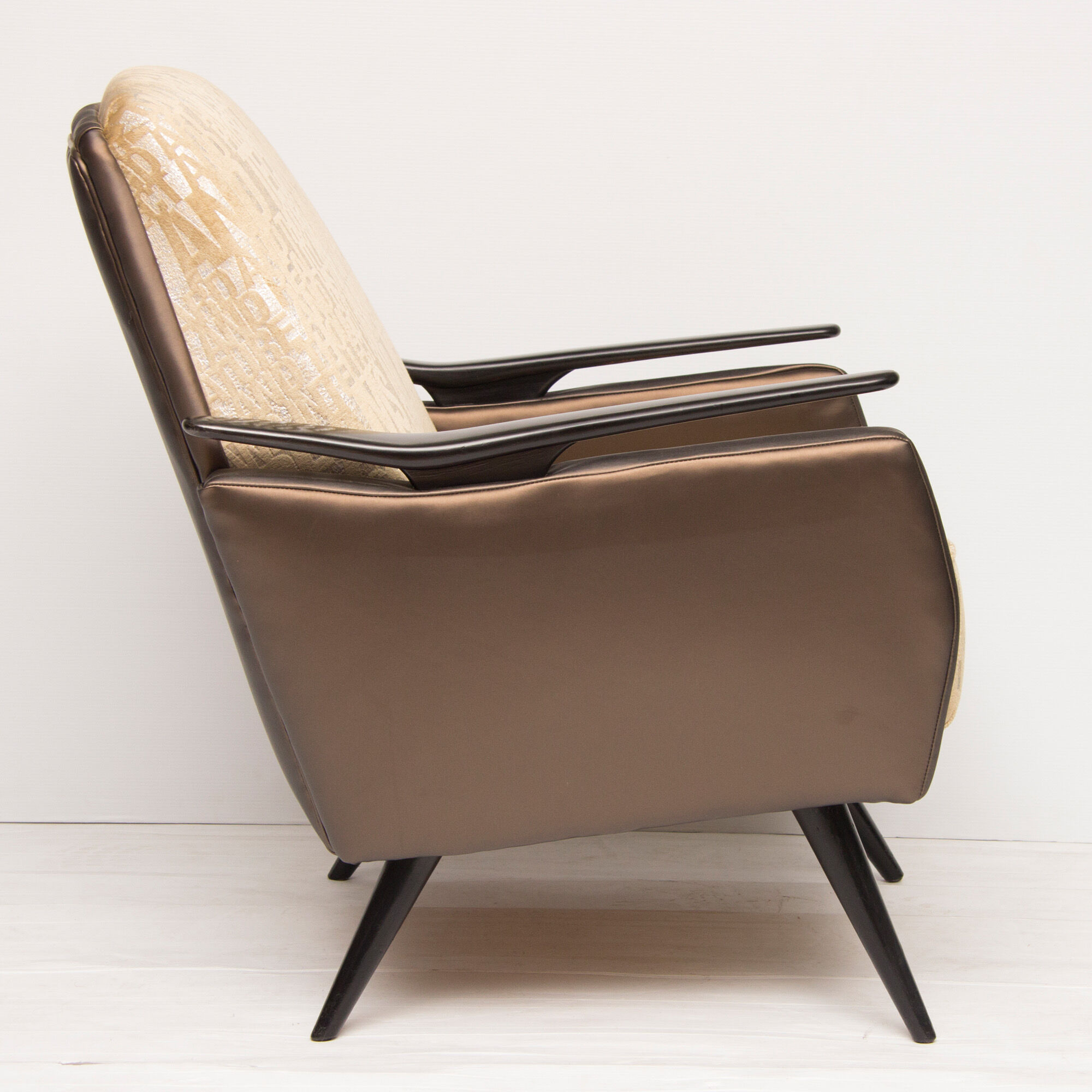 Mid century armchair newly upholstered