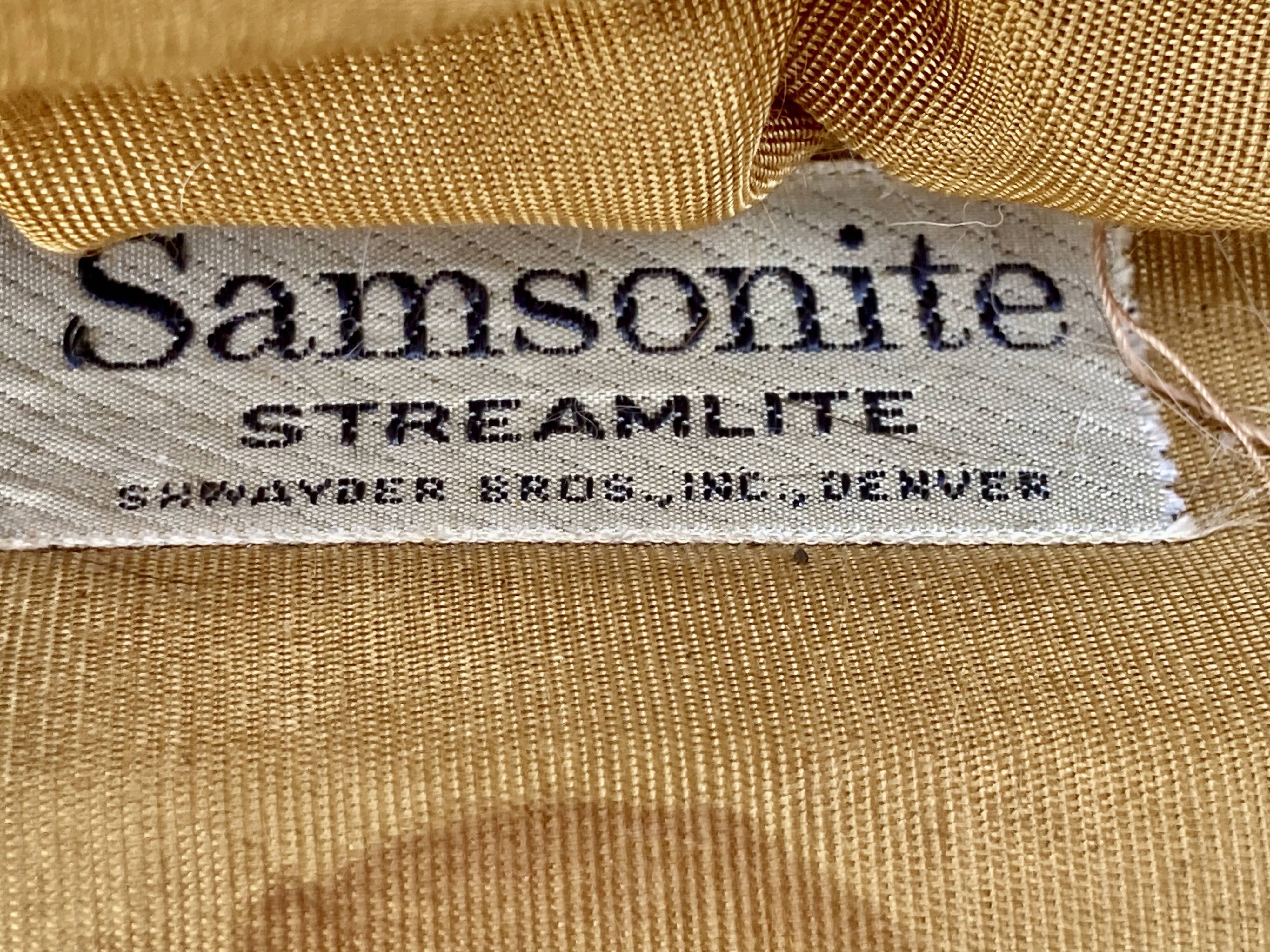 Vintage samsonite streamlite hat suitcase - liner france