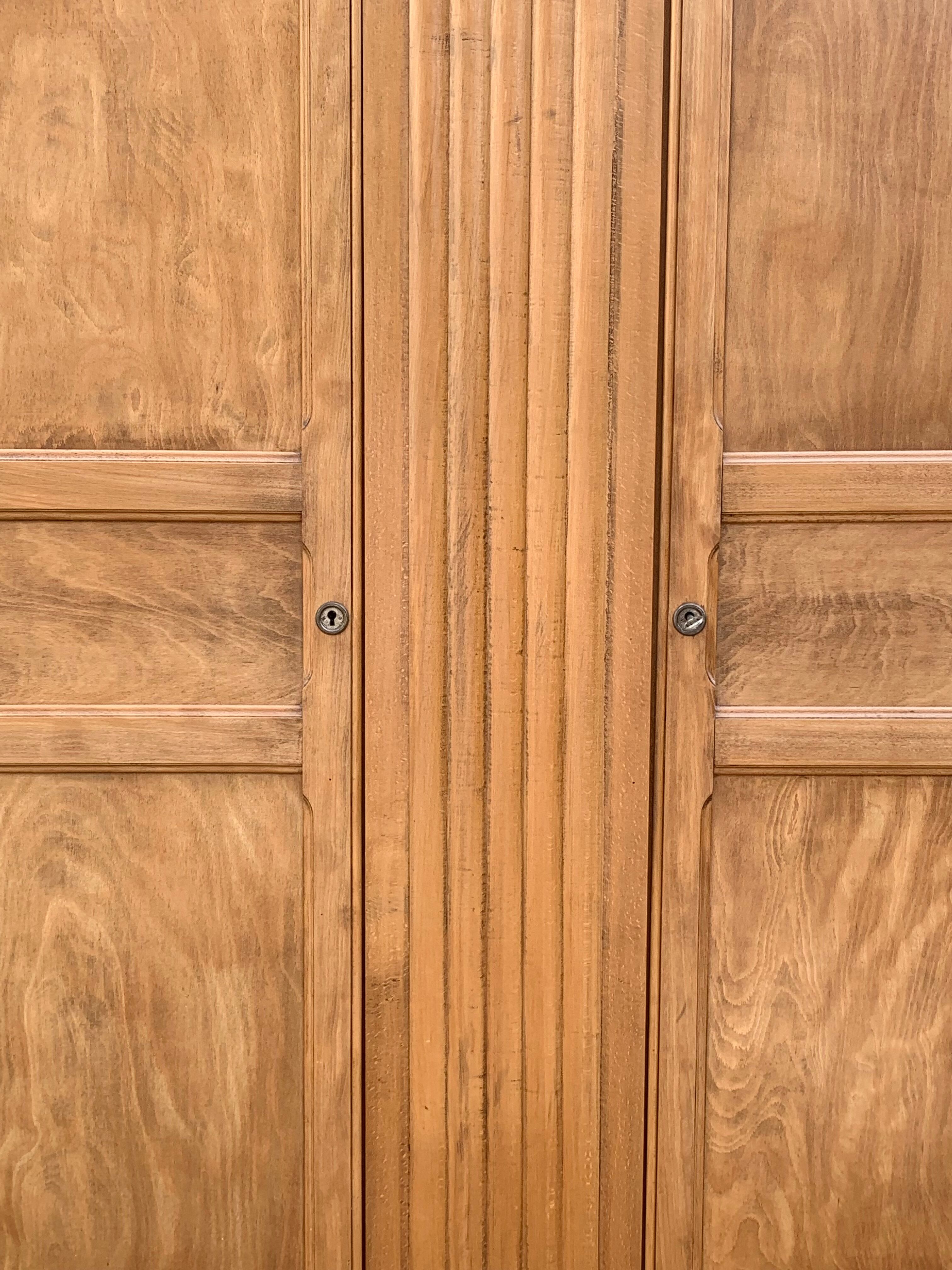 Parisian wardrobe art deco 1930 removable wardrobe beech solid