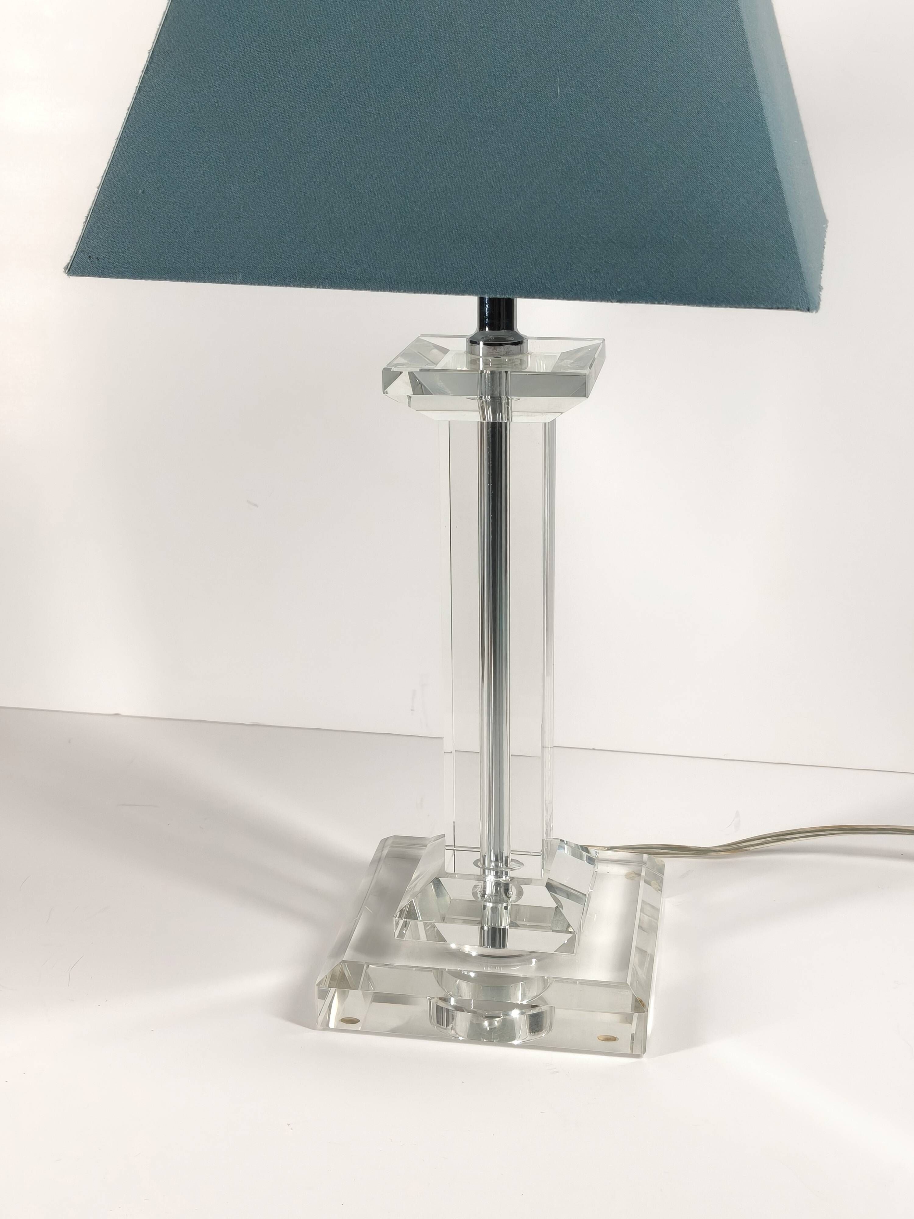 Table lamp Crystal in Plexiglass – 70s/80s