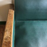 Leatherette sofa bed 60s