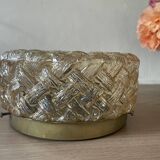 Vintage Amber Glass Wall/Ceiling Light