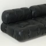 Camaleonda Sofa in Black Leather by Mario Bellini for C&B Italia 1960s