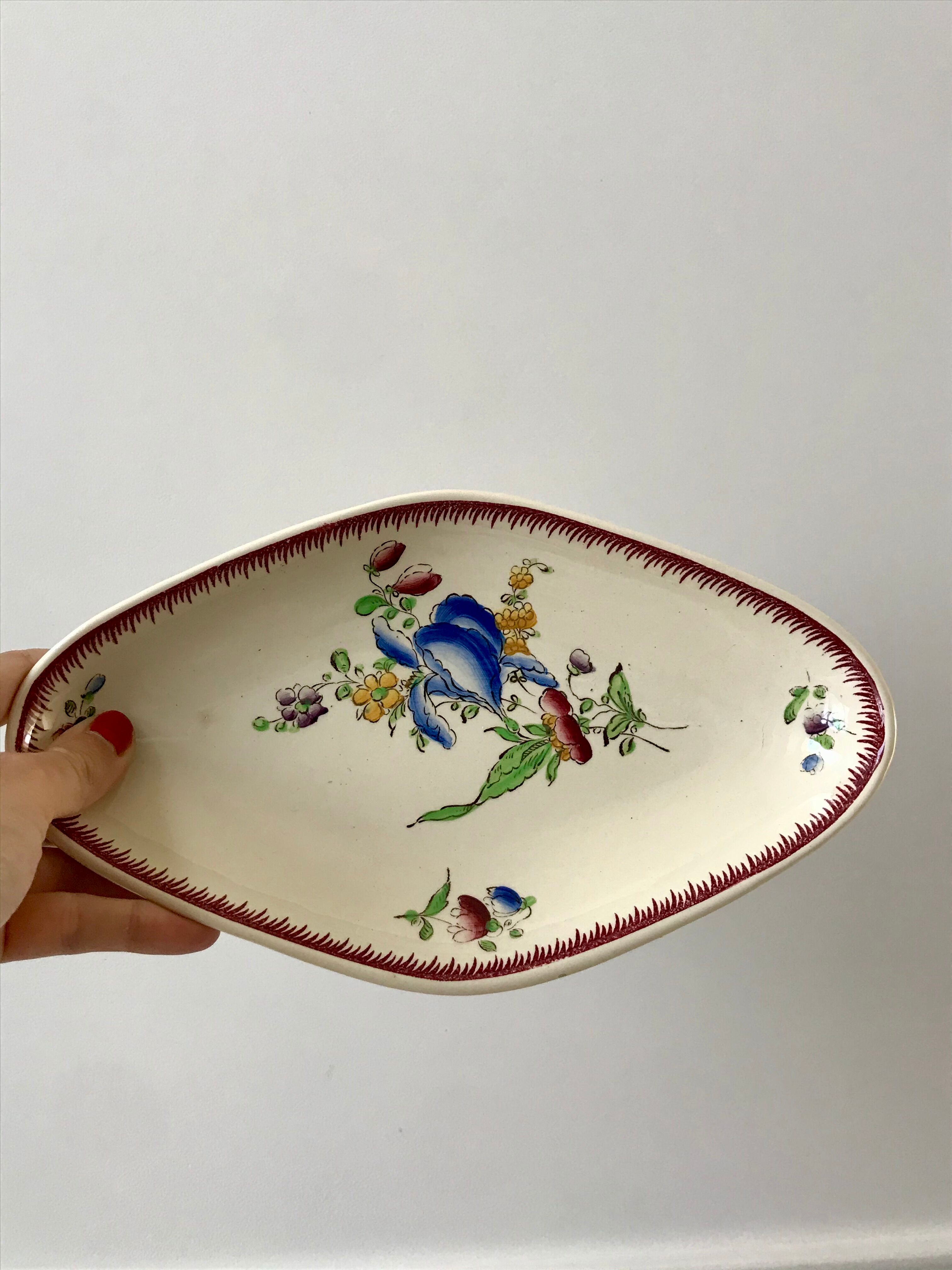 duo of raviers Villeroy & Boch La Louvière Belgian manufacture in Iron Earth early twentieth century