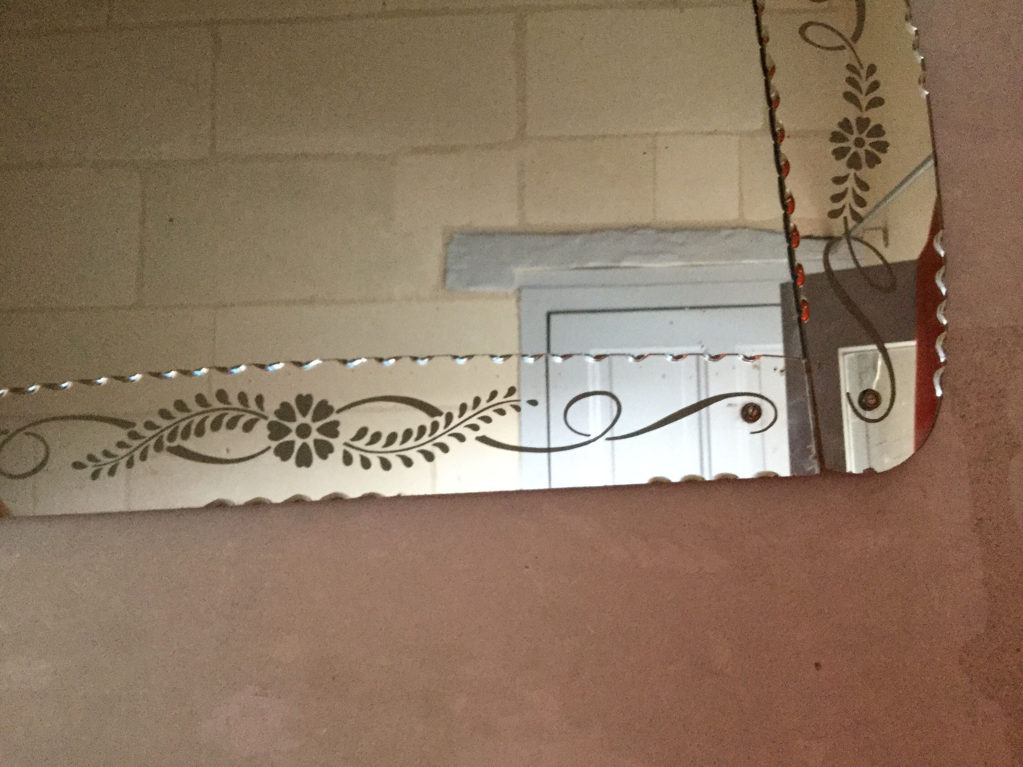 Former art deco mirror  63 x 39cm