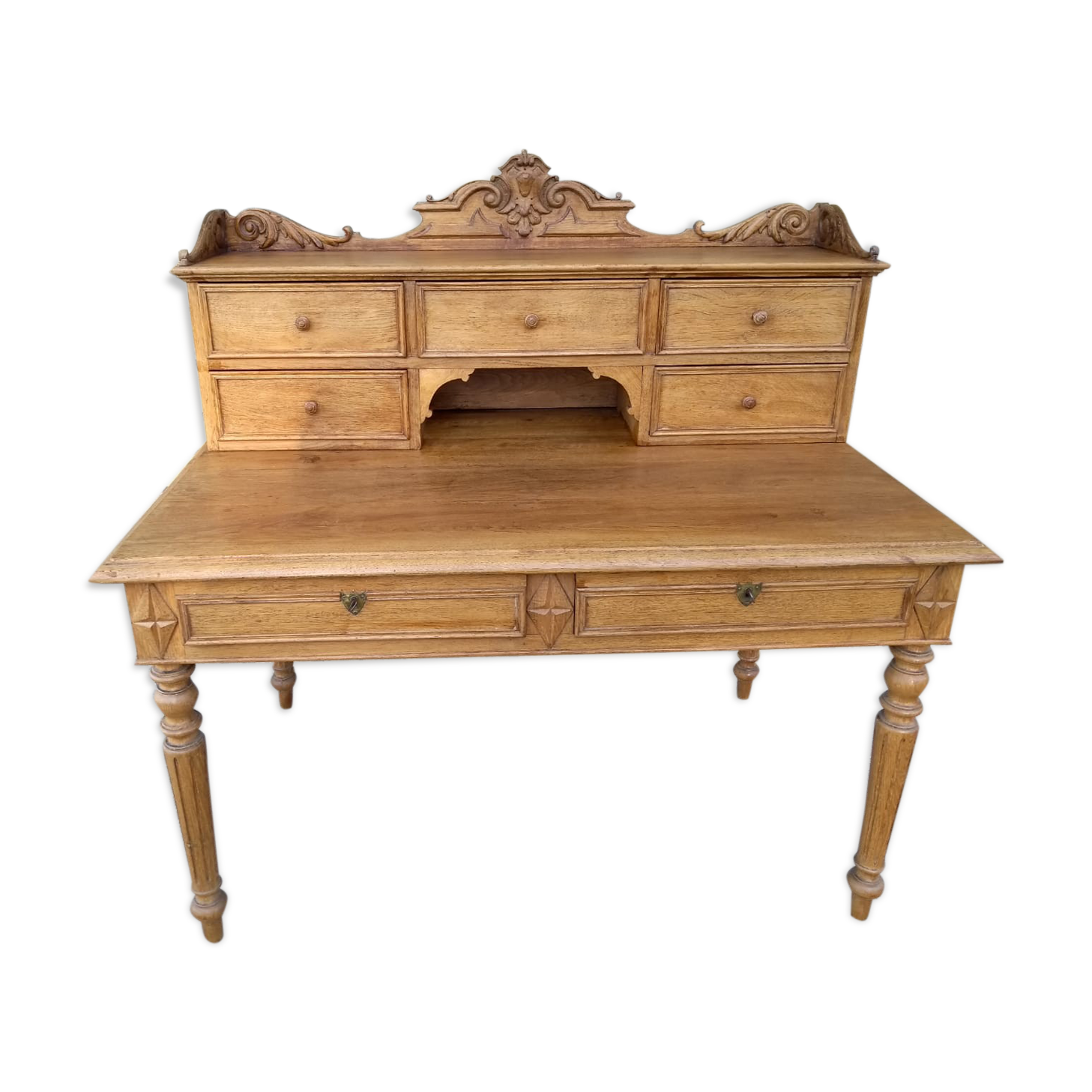 Old light oak desk