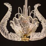 Set of 5 Art Decò Fountain Chandelier By Barovier e Toso, Murano Glass, 194