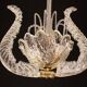 Set of 5 Art Decò Fountain Chandelier By Barovier e Toso, Murano Glass, 194