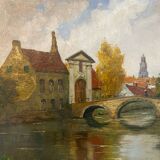 View of Bruges signed Mascart