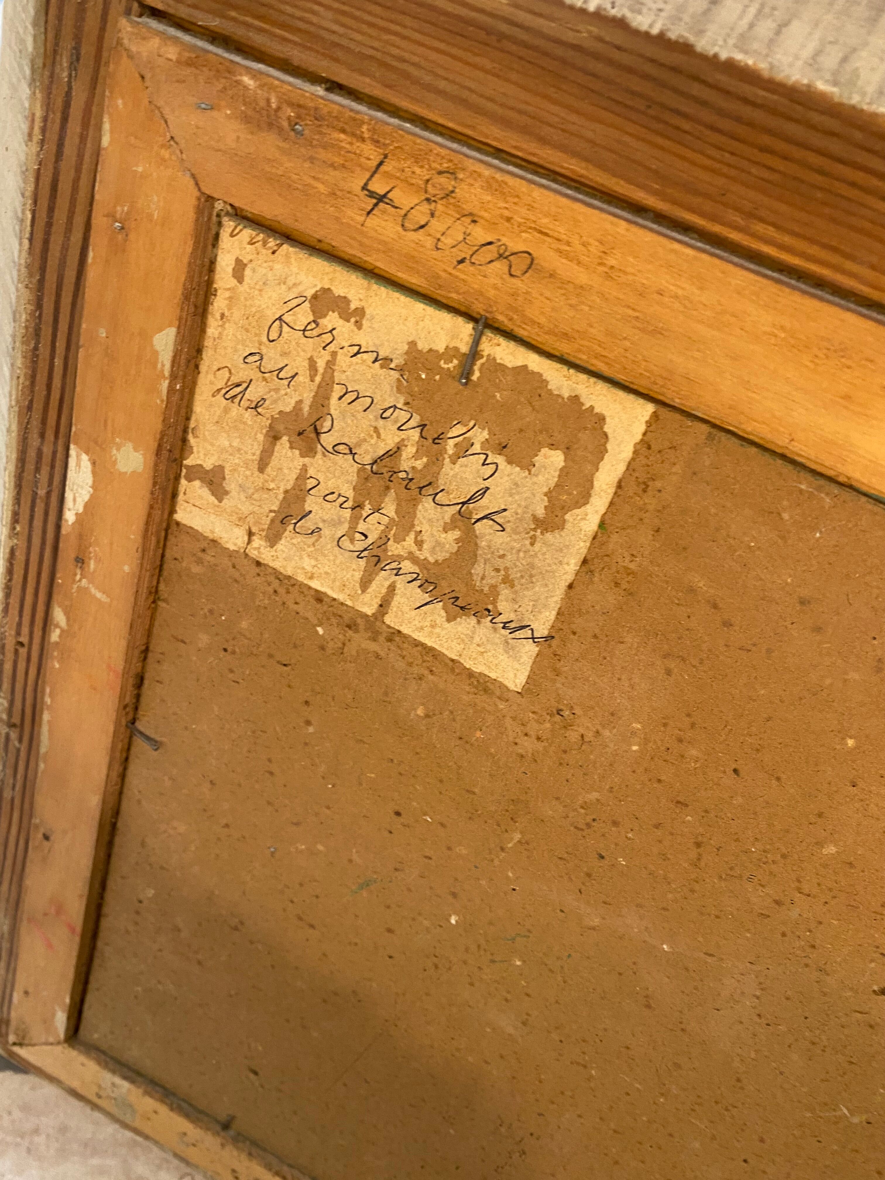 Old painting "Houses" by Pierre Giffart