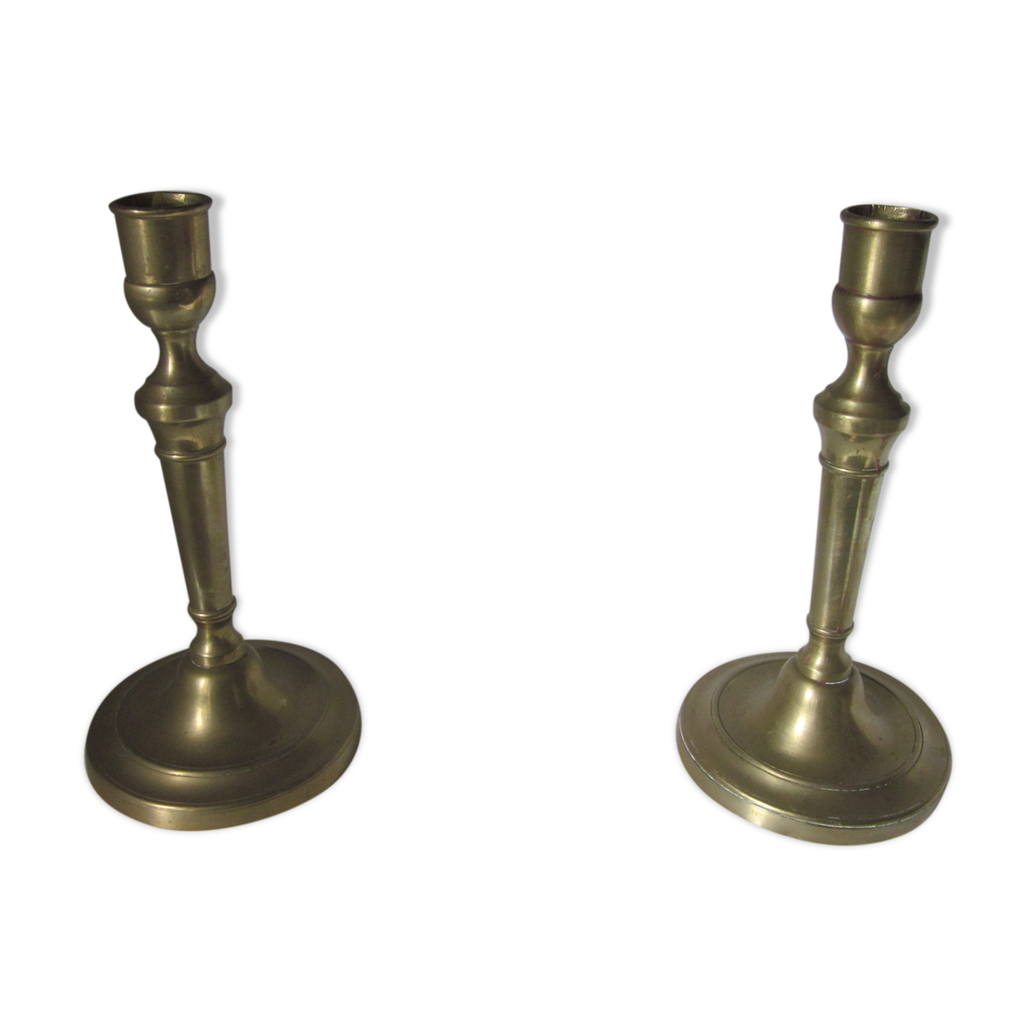 Pair of old bronze candlesticks