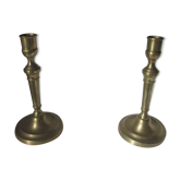 Pair of old bronze candlesticks