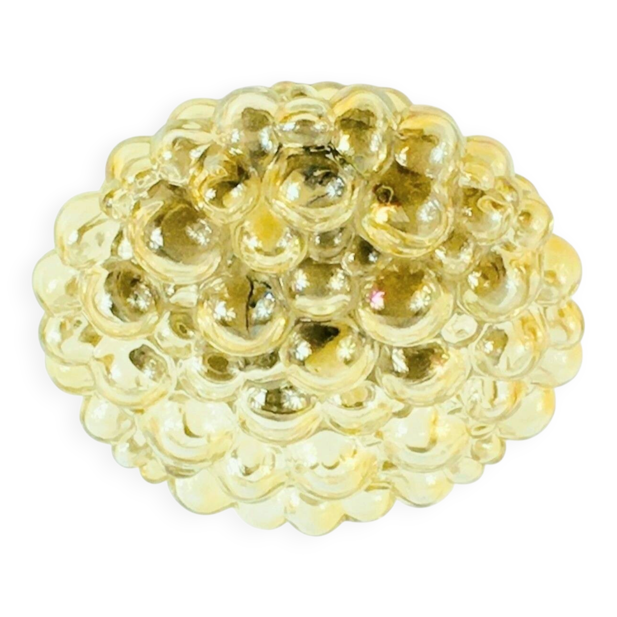 Lustre en verre bulle XL Mid Century par H. Tynell pour Limburg, années 1960.