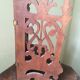 Small corner shelf in solid wood singable foldable art nouveau