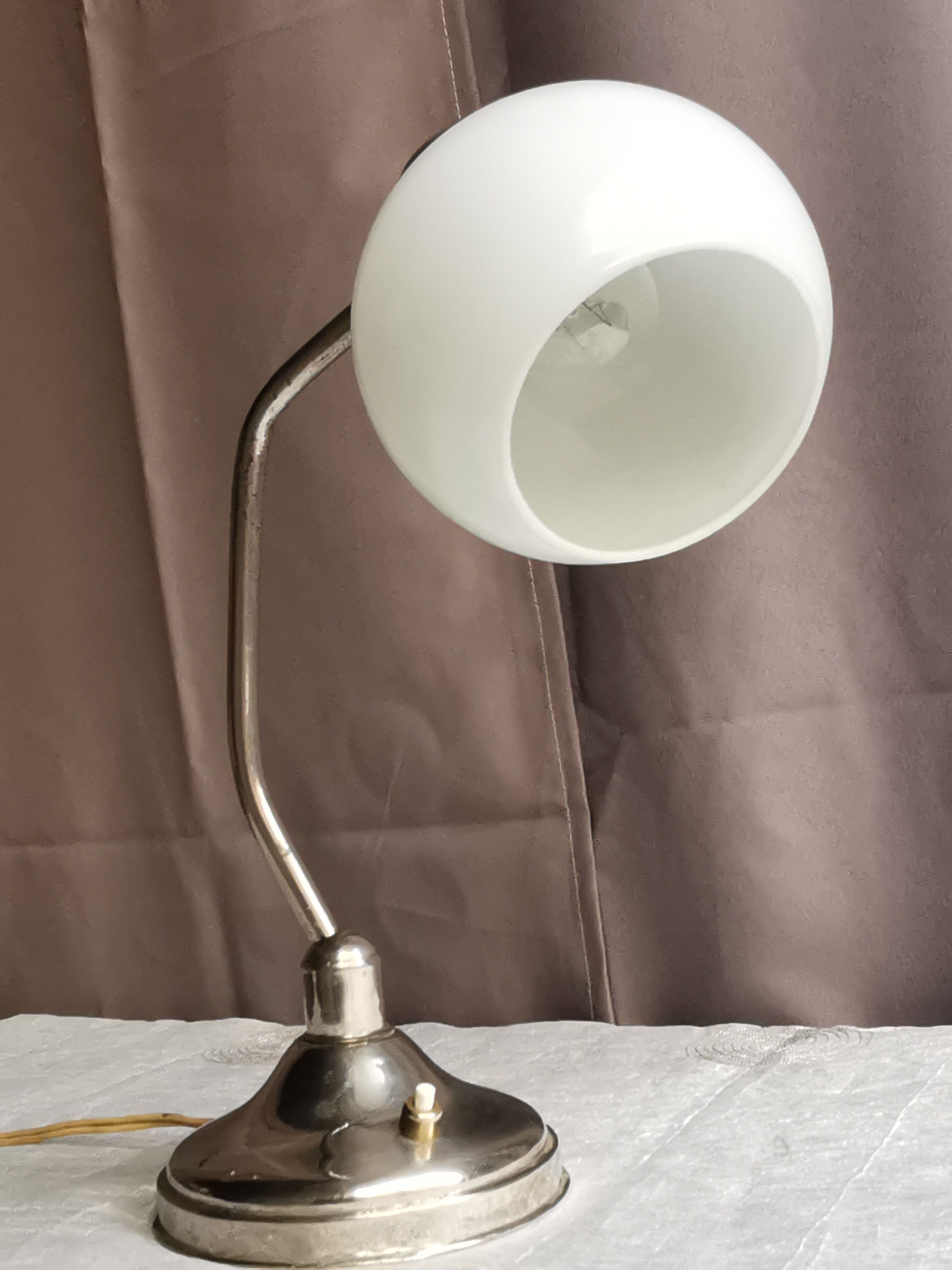 Lampe articulée en metal chromé