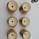 6 Grandjean Jourdan faux wood ceramic egg cups with support