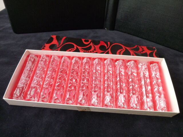Box of 12 lead crystal knife holders