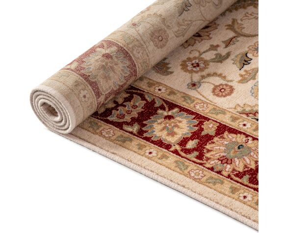 Tapis Oriental 1 6x2 3 M En Laine Beige Et Rouge Selency